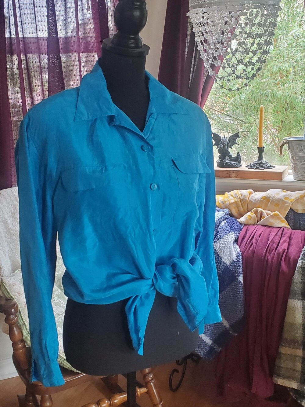 80s/90s 100% Silk Shirt